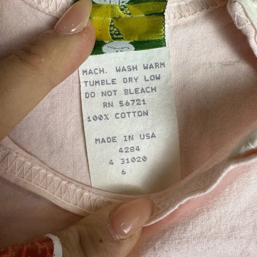 VTG Tadpoles by Frog Pond Romper One Piece Cotton Pink Mama Baby Duck 6 Mos 1984